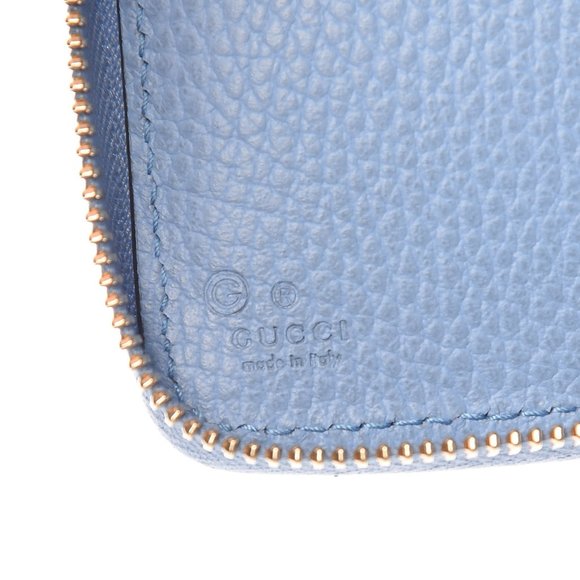 Gucci Original Leather Dollar Calf Wallet in Mineral Blue NEW IN BOX - Picture 9 of 9